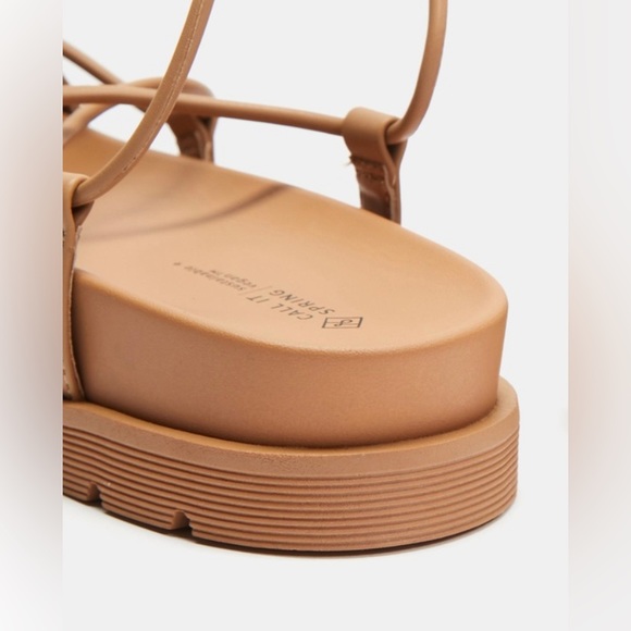 NEW Aldo Call It Spring Jayda Women’s Vegan Sandals Beige 6.5 - Picture 4 of 14